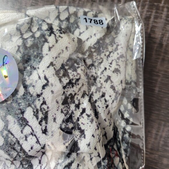 Boohoo Womens US 6 Snake Print Smock Dress Oversized Long Sleeve Grunge Vibes - Picture 11 of 11